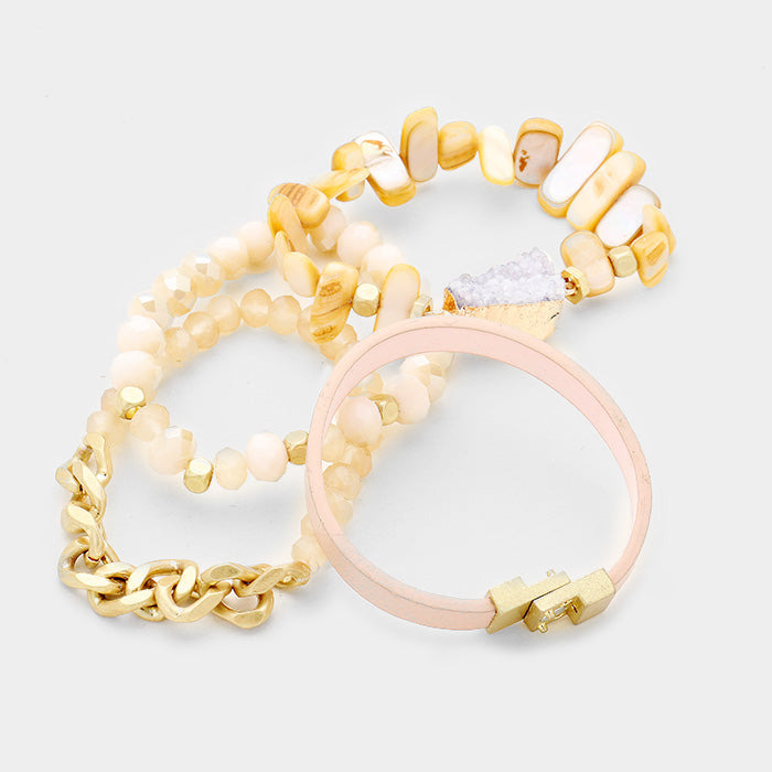 Pink and Gold Glam Bracelet
