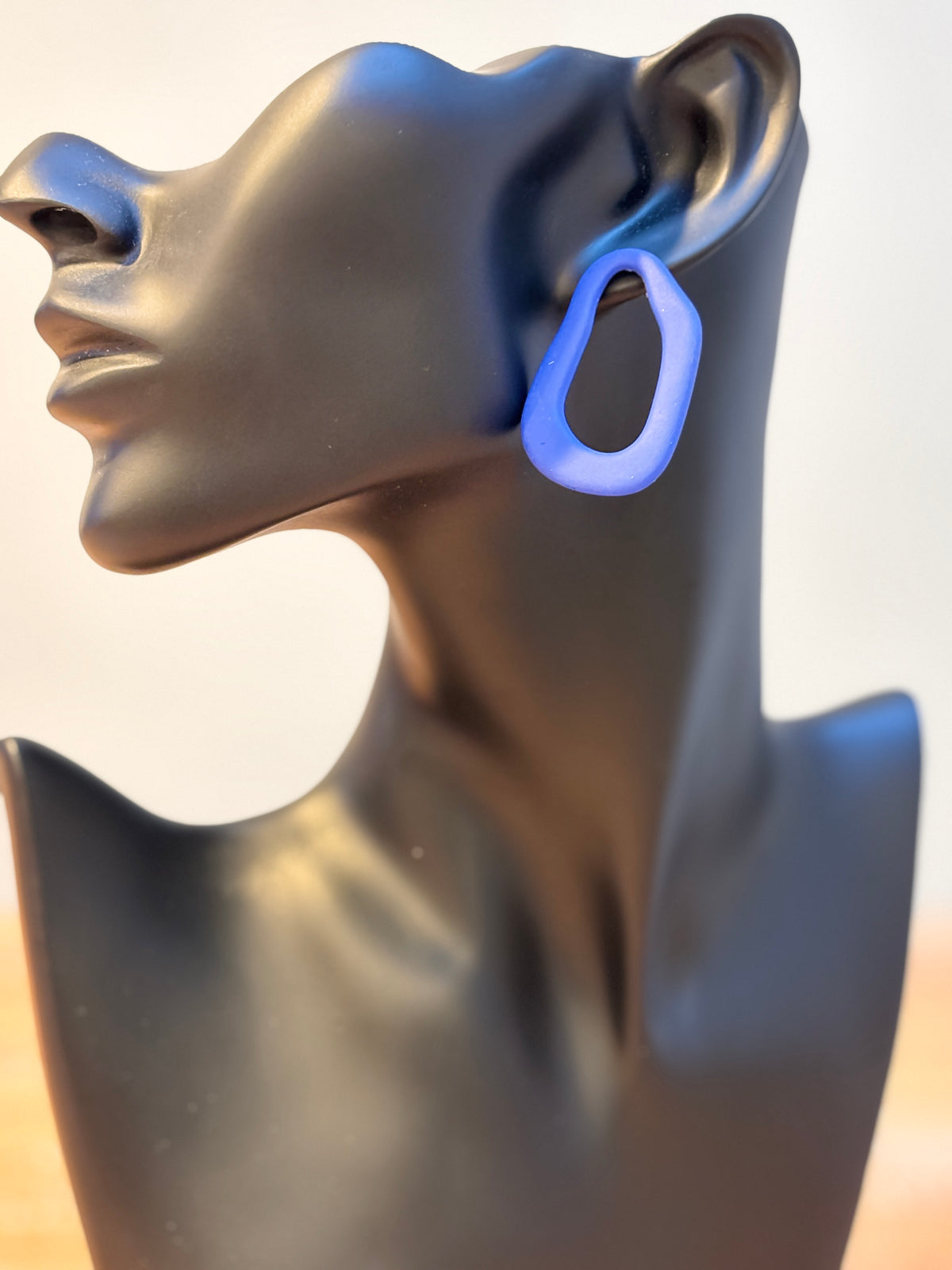 Blue Geometric Earrings
