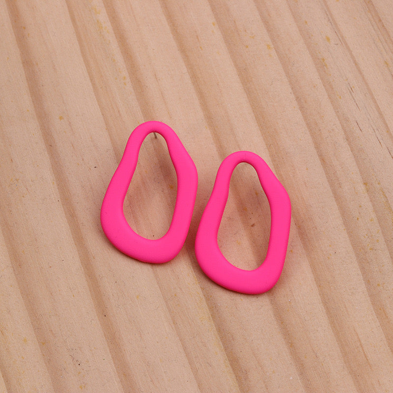 Pink Geometric Earrings