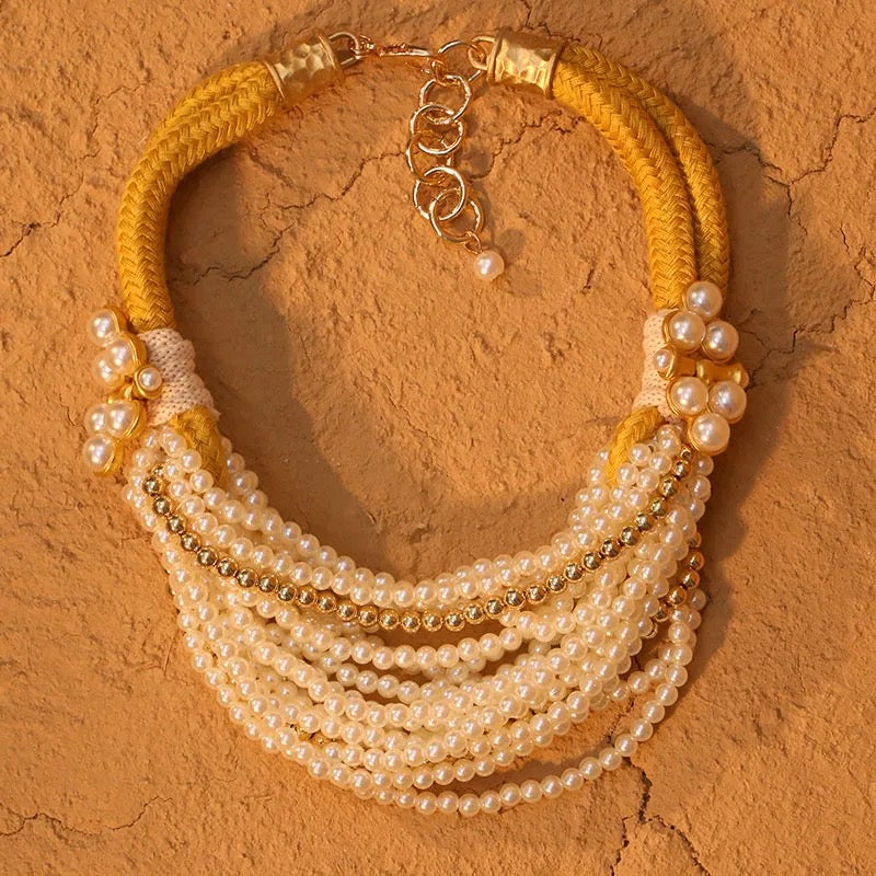 Exaggerated Beaded Necklace