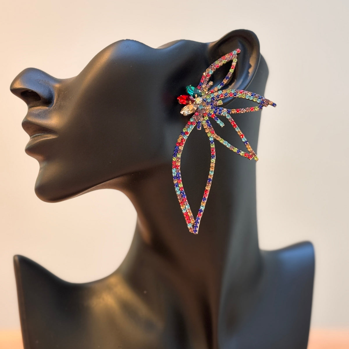 Multi-Colored Glam Statement Earrings