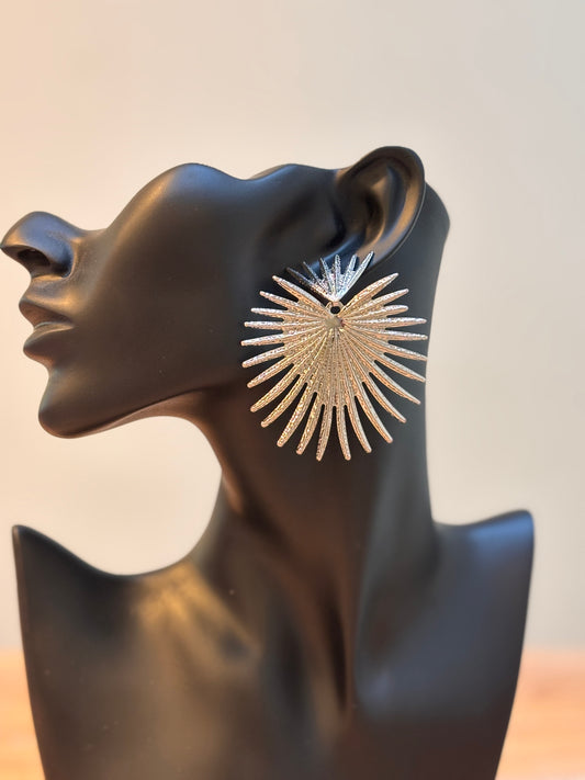 Silver Crown Earrings