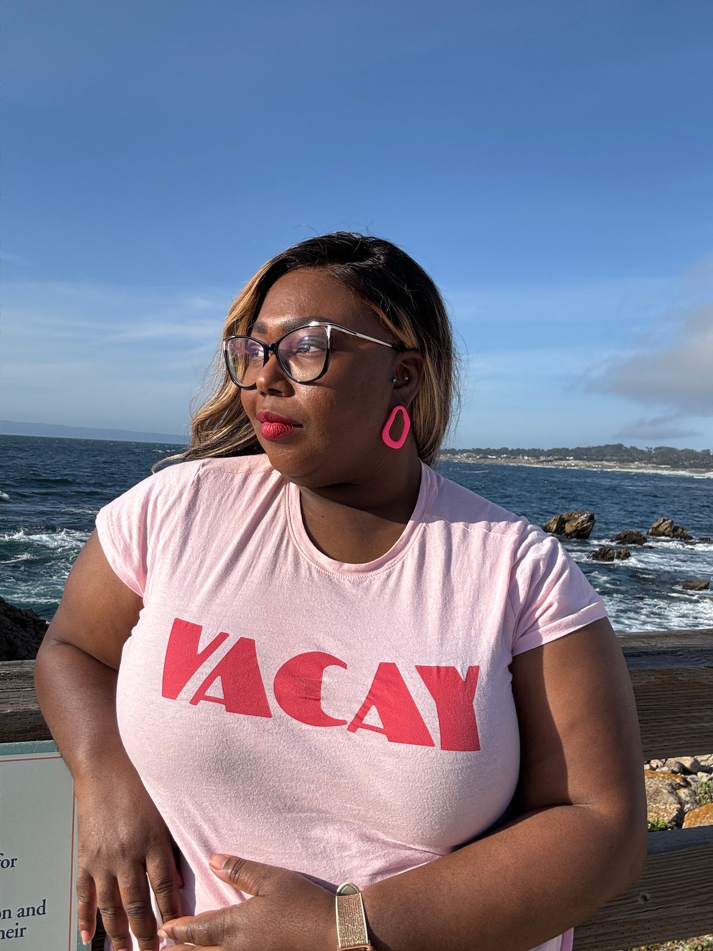 Pink Geometric Earrings